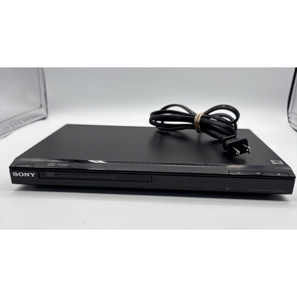 Sony DVP-SR200P CD DVD Player Progressive Scan Black Tested Working No remote
